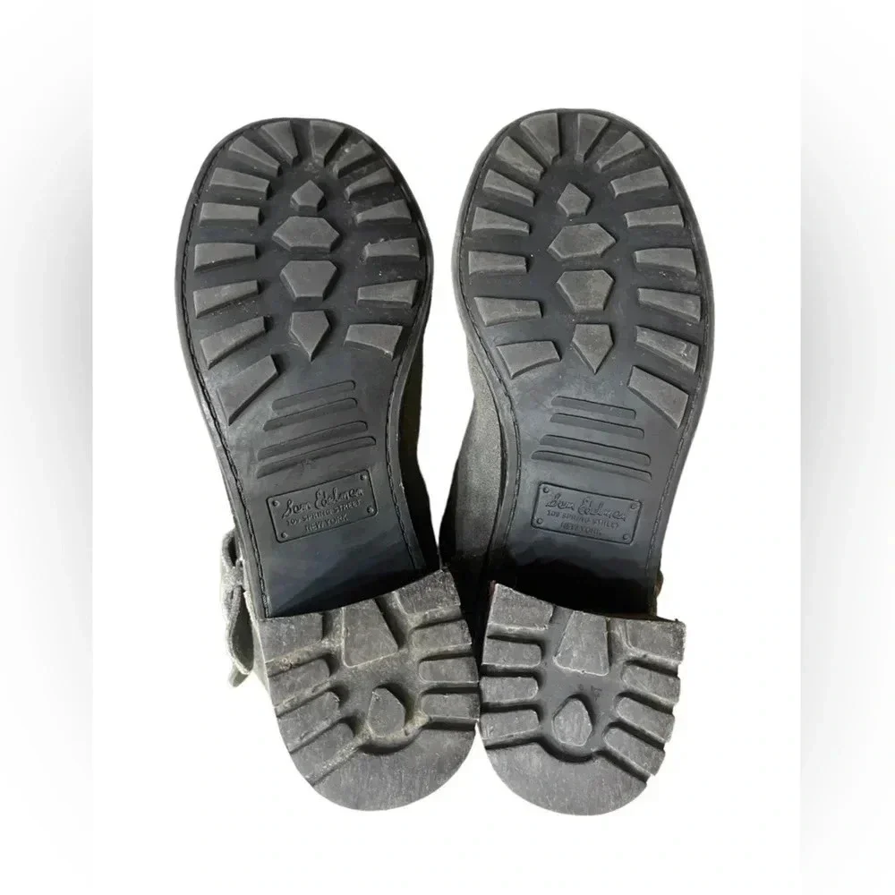 Sam Edelman Troy Gray Suede Buckle Moto  Boots Women’s size 7.5 - Picture 6 of 16